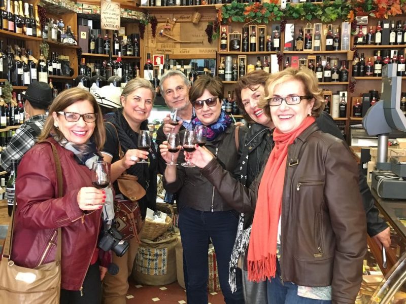 Toasting during Porto Food and wine tours